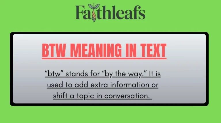 BTW Meaning in Text