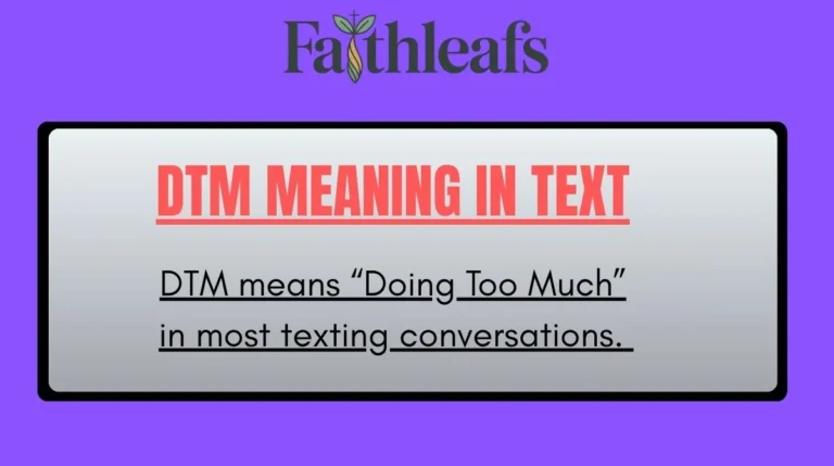DTM Meaning in Text