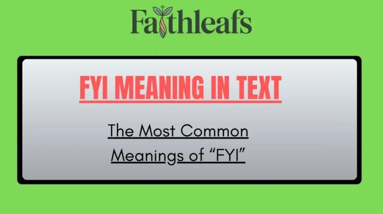 FYI Meaning in Text