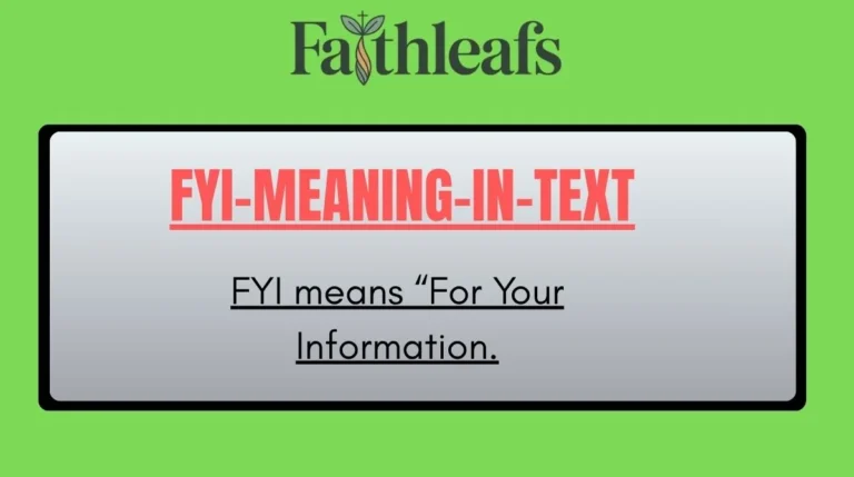 FYI Meaning in Text