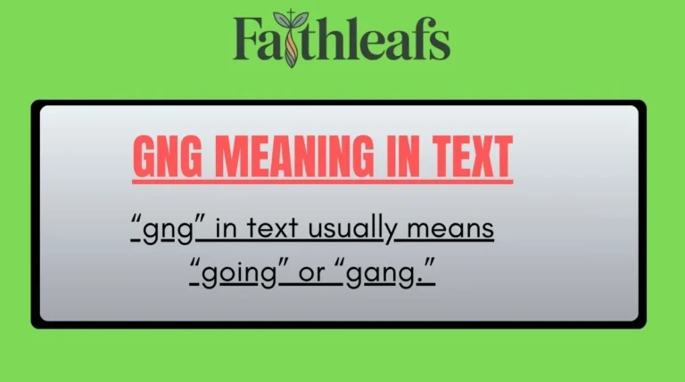 GNG Meaning in Text