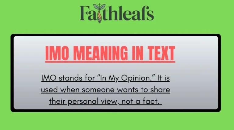 IMO Meaning in Text