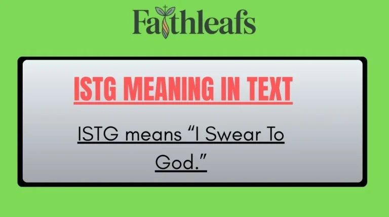 ISTG Meaning in Text