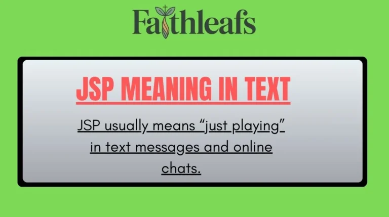JSP Meaning in Text