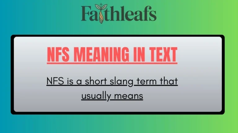 NFS Meaning in Text