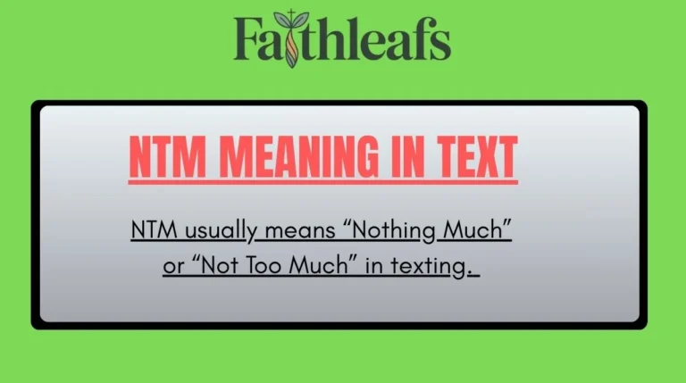 NTM Meaning in Text