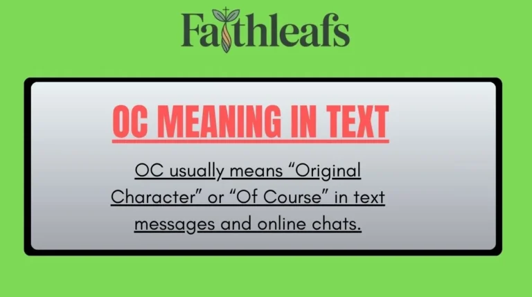 OC Meaning in Text