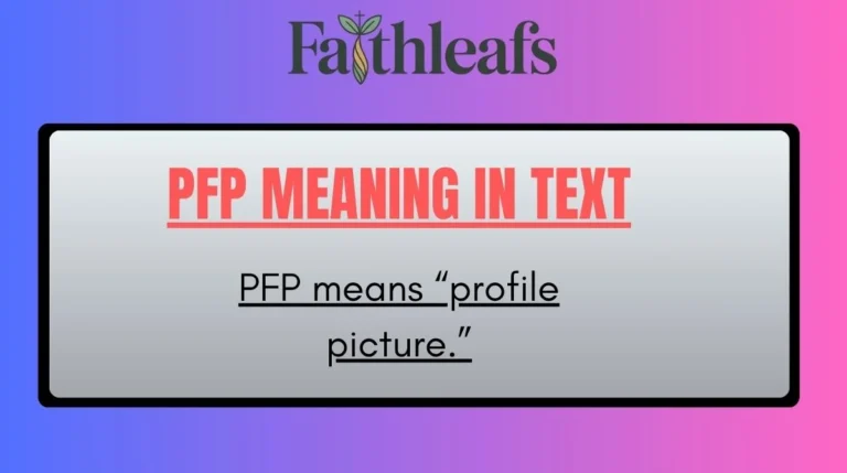 PFP Meaning in Text