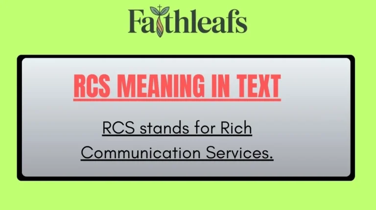RCS Meaning in Text