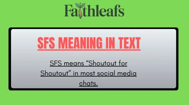 SFS Meaning in Text