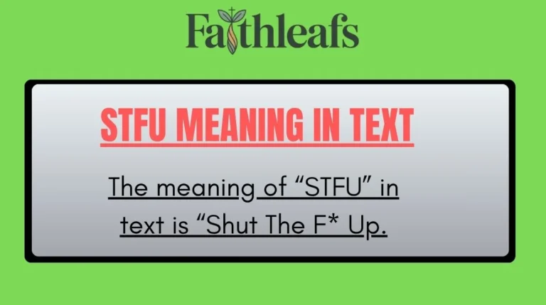 STFU Meaning in Text
