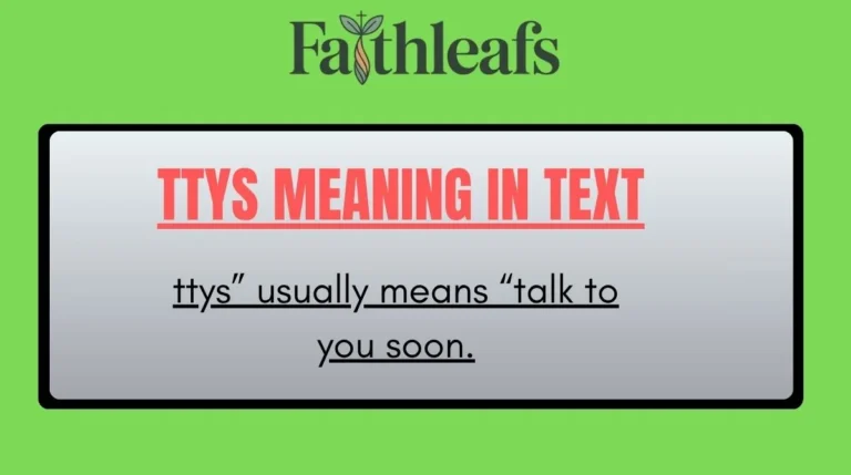 ttys meaning in text