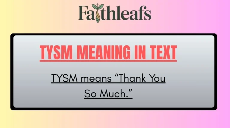 TYSM Meaning in Text