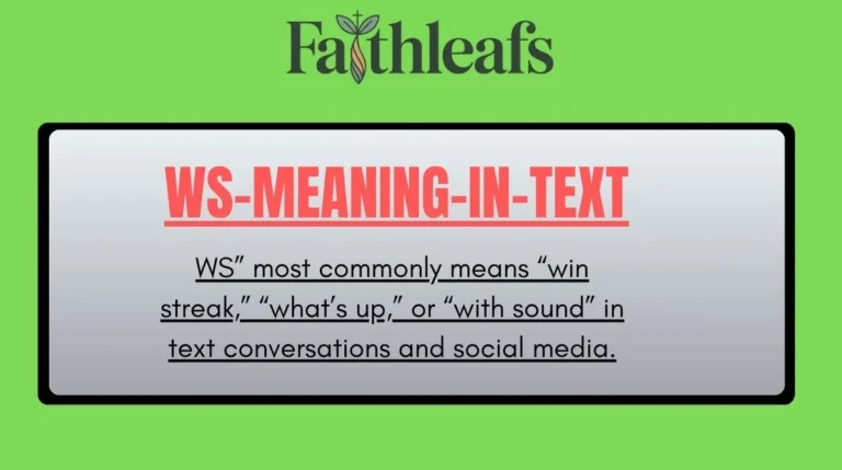 WS Meaning in Text