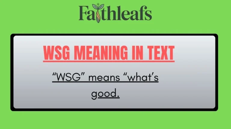 WSG Meaning in Text