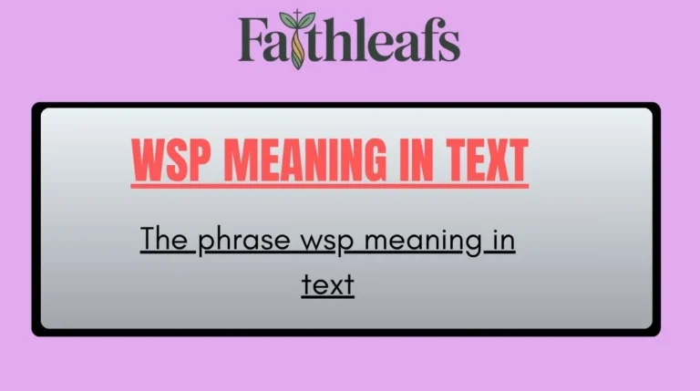 WSP Meaning in Text