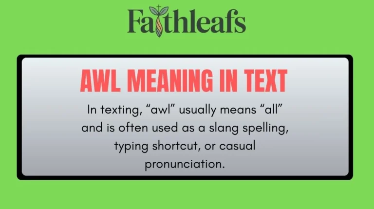 Awl Meaning in Text