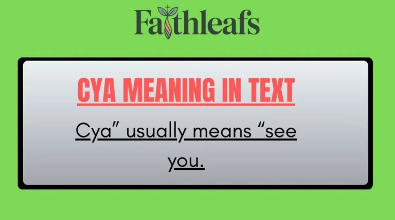 CYA Meaning in Text