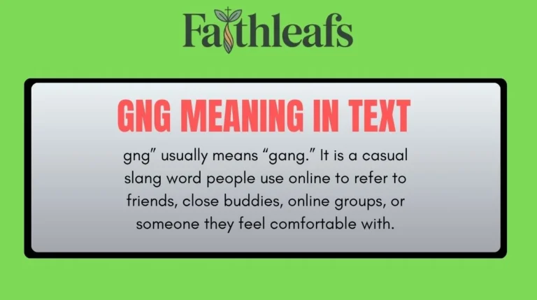 GNG Meaning in Text