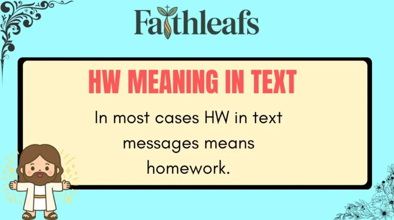 HW Meaning in Text