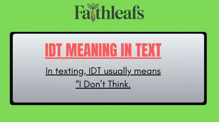 IDT Meaning in Text