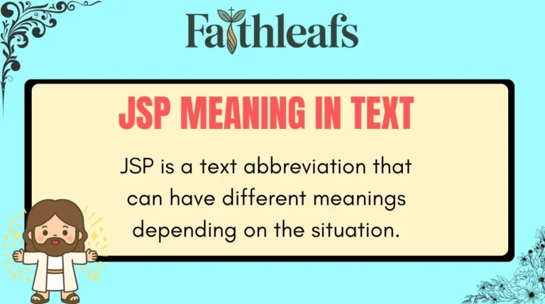 JSP Meaning in Text