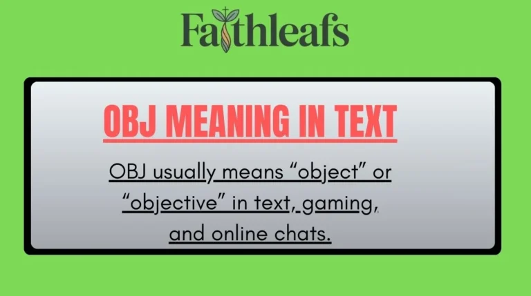 OBJ Meaning in Text